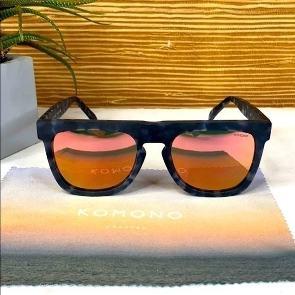 Komono Men’s Bennet Matte Indigo Demi Sunglasses